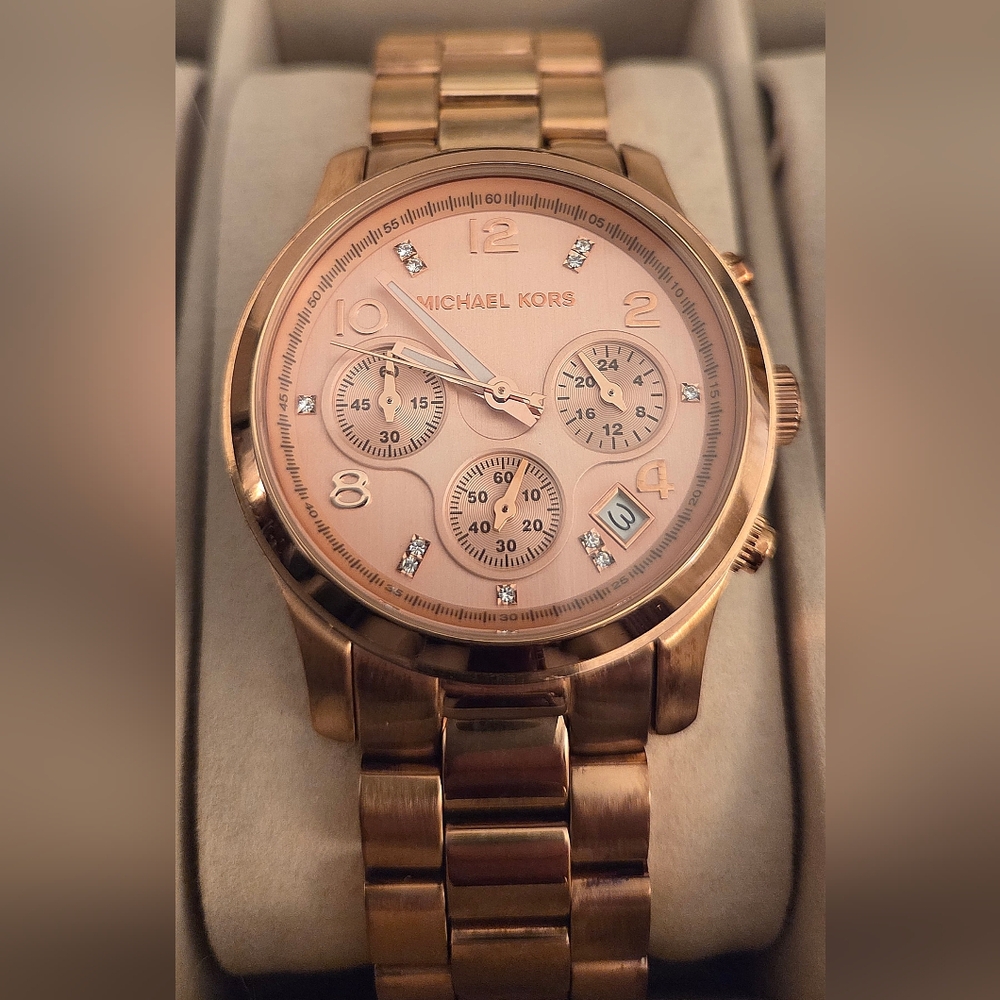 Michael Kors Rose Gold Chronograph Watch LIMITED EDITION